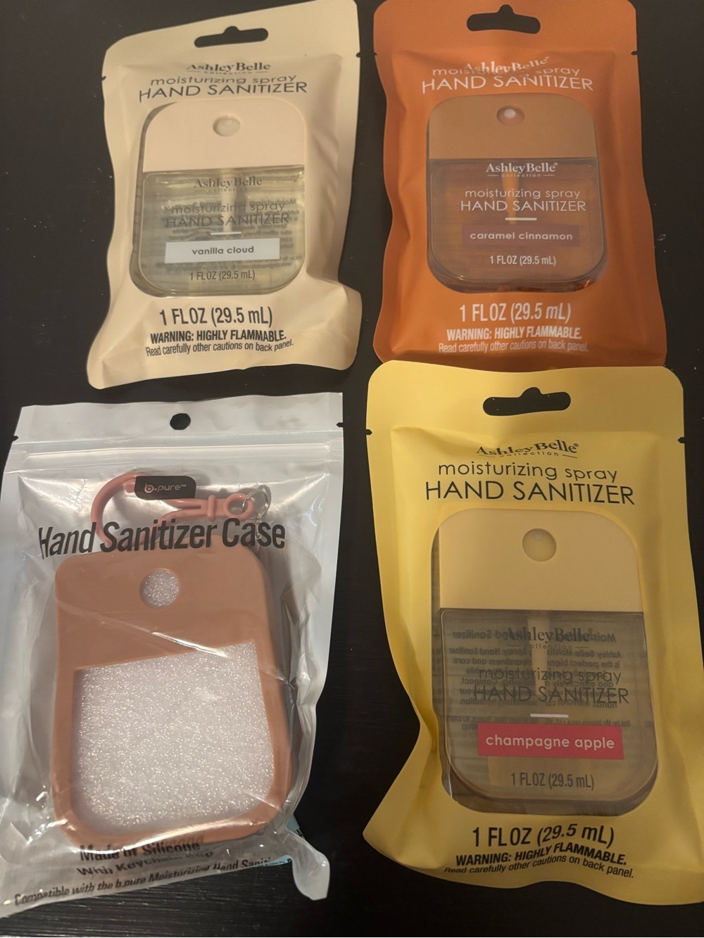 Moisturizing Spray Hand Sanitizer 4 pack plus case fall viral Ashley Belle 🍎 🍁